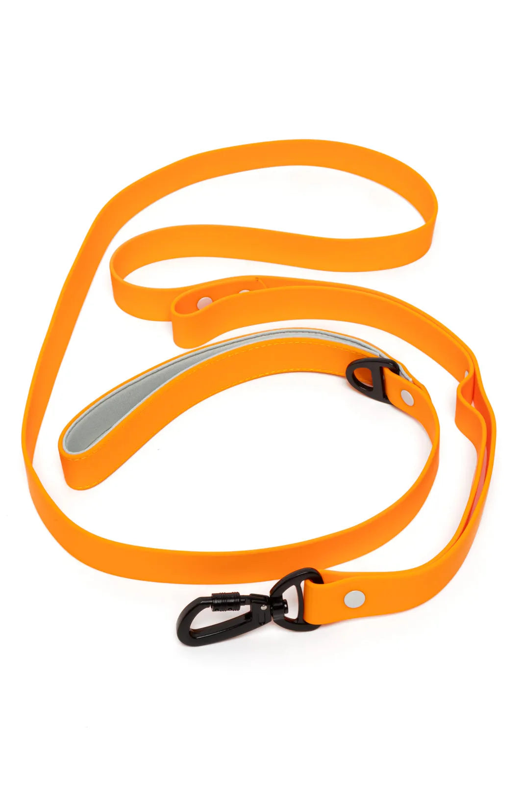 Crimson Glow Waterproof Dog Leash – 6 ft with Dual Handles