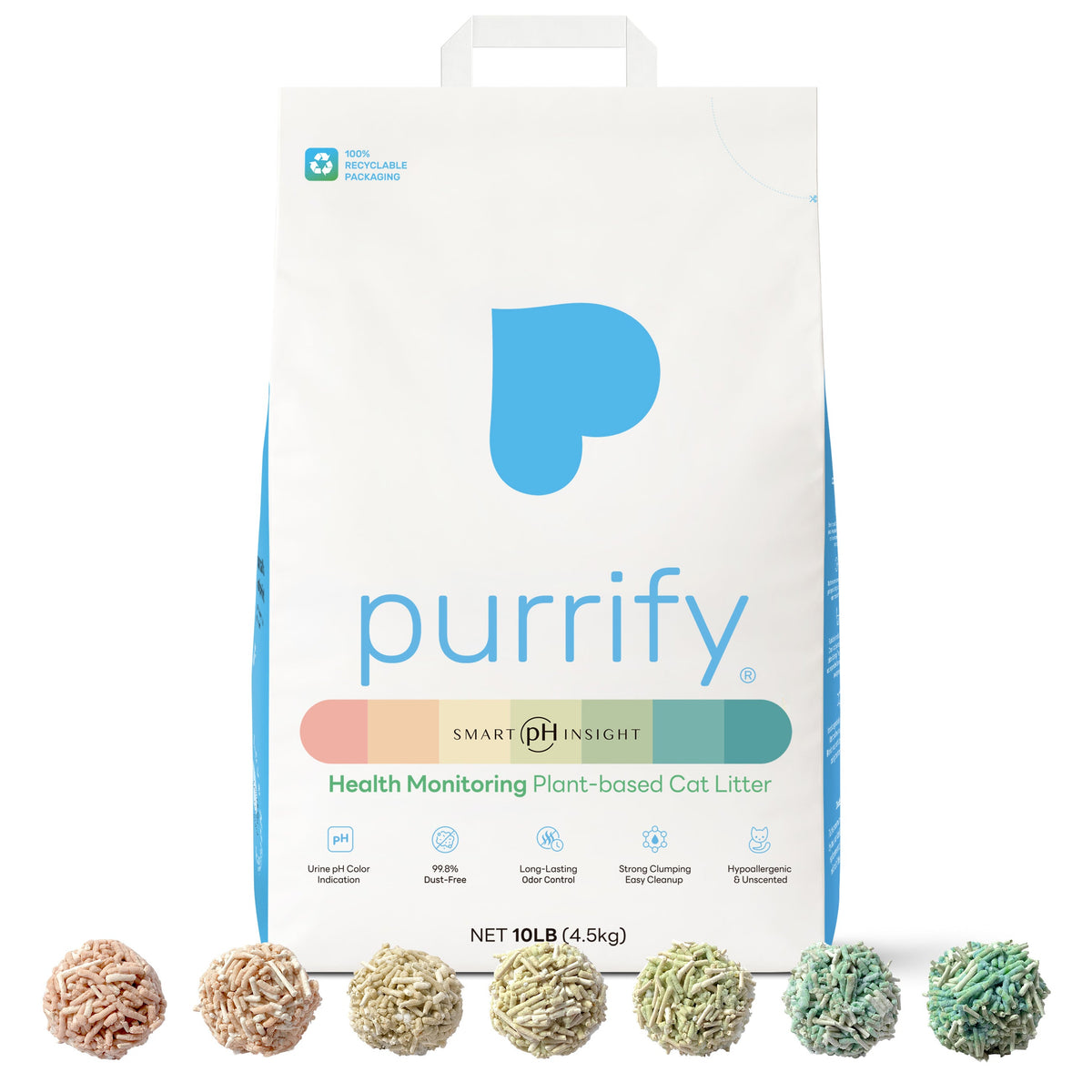 Purrify® Smart Cat Litter – Plant-Based, Clumping & pH Monitoring