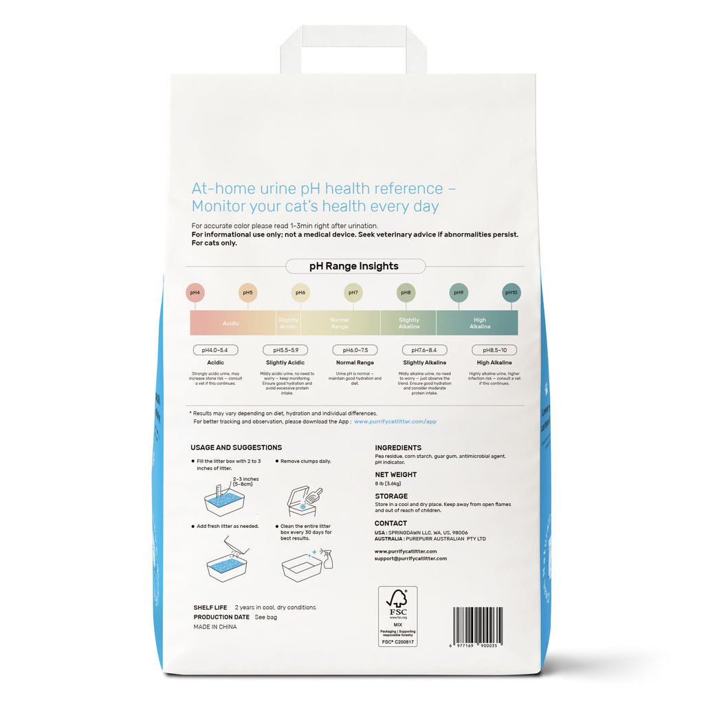 Purrify® Smart Cat Litter – Plant-Based, Clumping & pH Monitoring